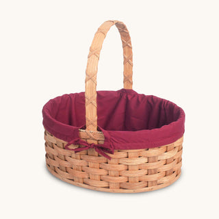 Amish Hand Sewn Liner for Medium Oval Wicker Easter Basket