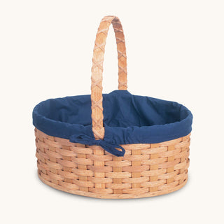 Amish Hand Sewn Liner for Large Oval Wicker Easter Basket