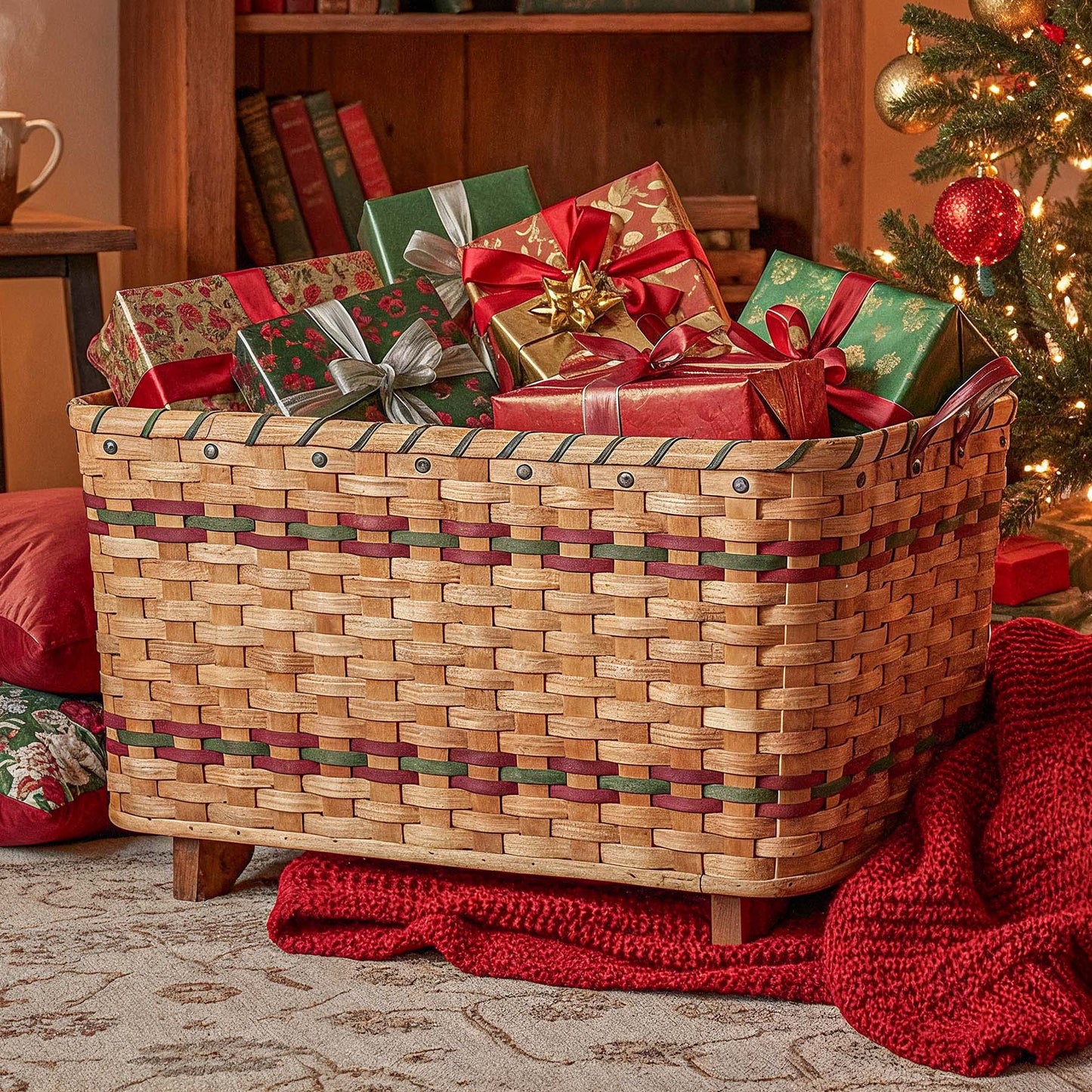 Large Toy Storage Basket | Optional Wooden Chest Lid Available