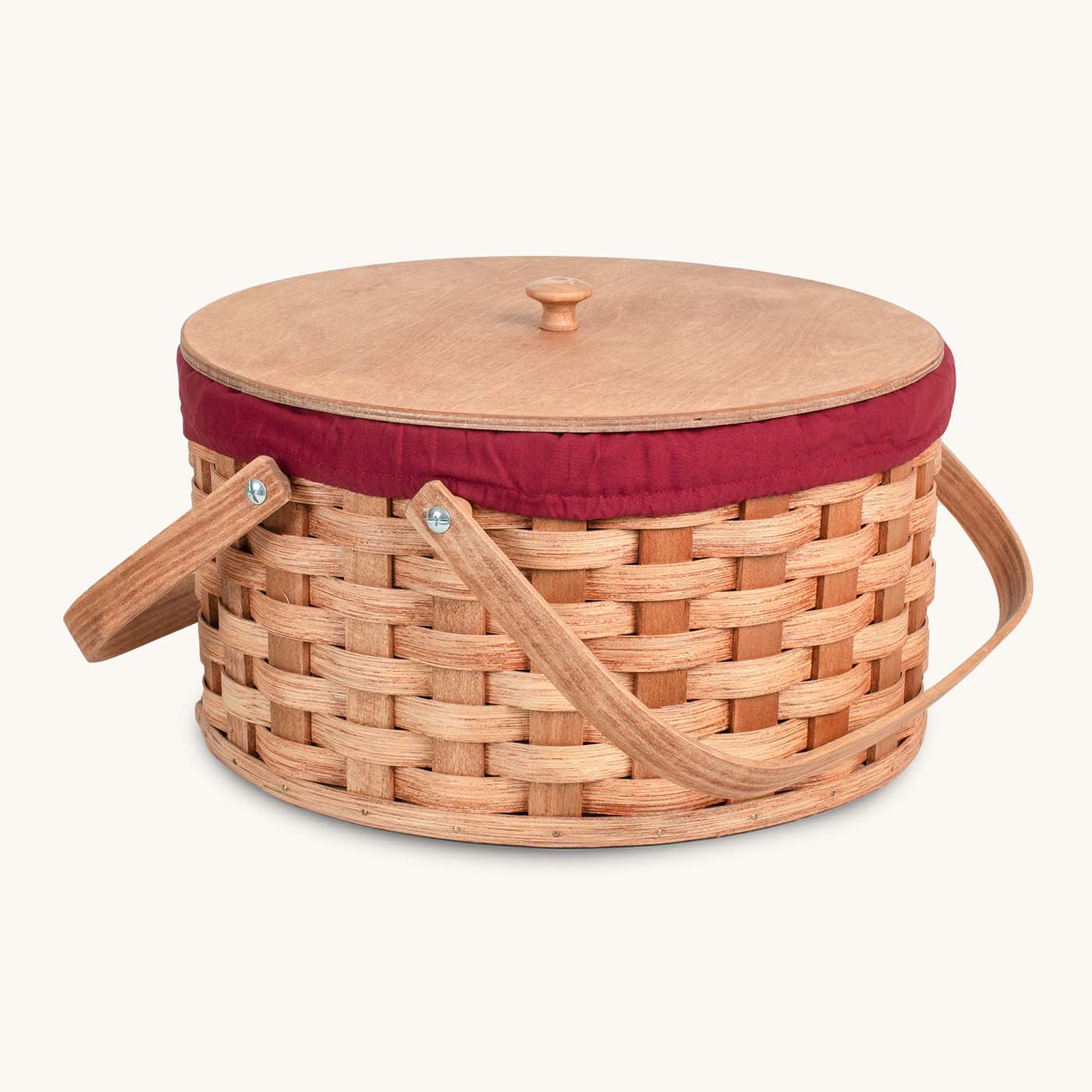 Amish Hand Sewn Liner for Swinging Handle Double Pie Carrier