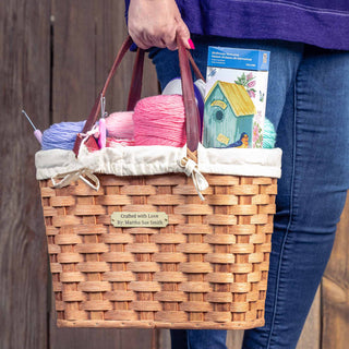 Farmers’ Market Shopping Bag | Amish Wicker Produce Carrier