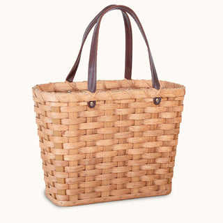 Wicker Project Bag | Crafty Amish Knitting & Crochet Tote
