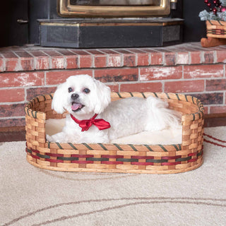 Small Wicker Dog Bed | Amish Woven Pet Bed Basket