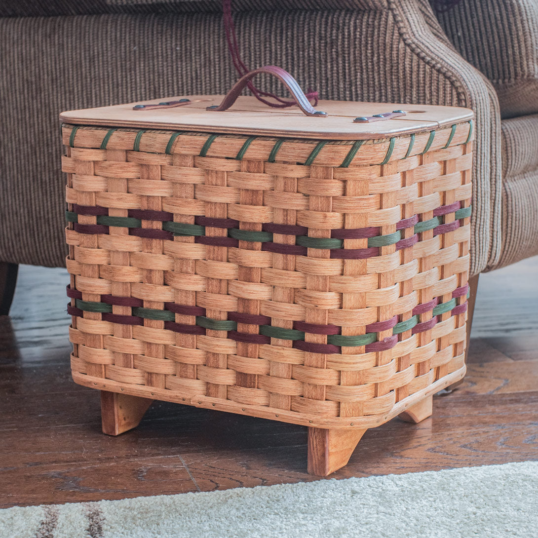 Amish Wicker Crochet or Knitting Basket