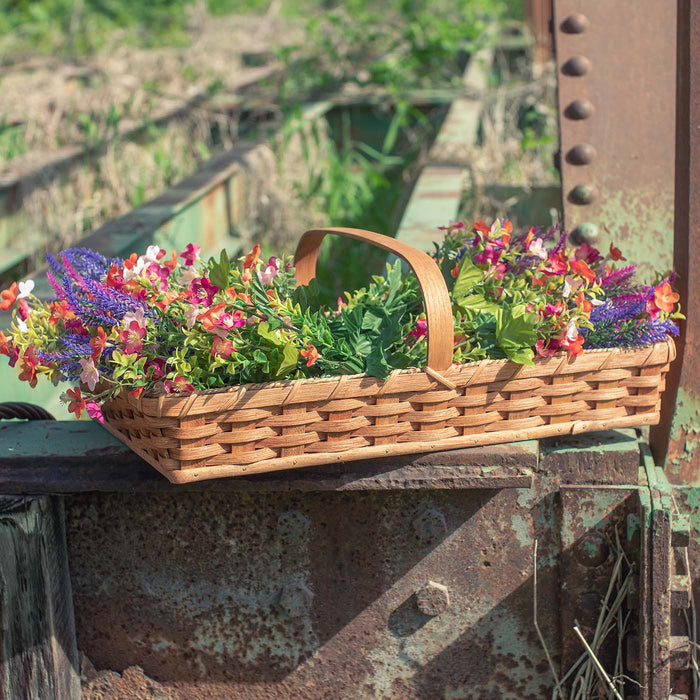 Flower Gathering Basket | Amish Woven Wicker French Style Basket