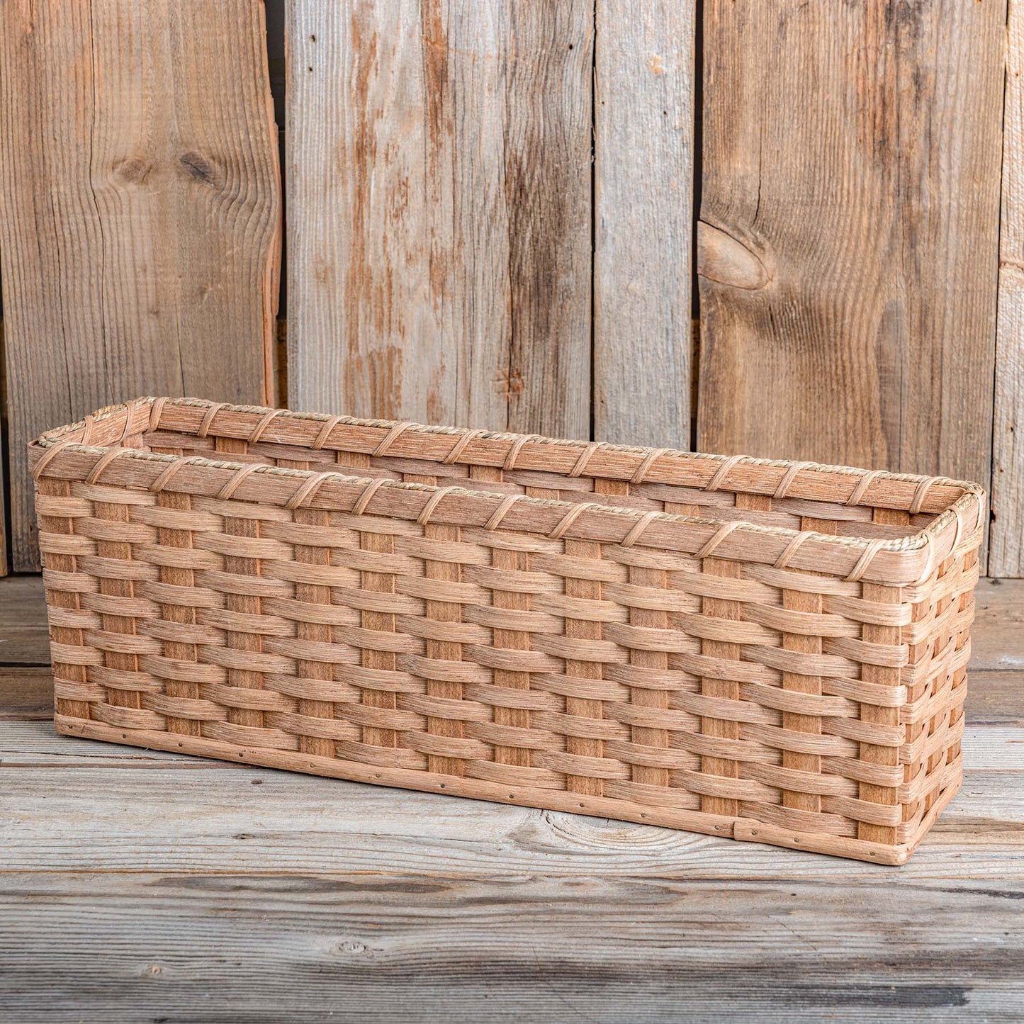 SALE! 24" x 6" x 8" Tall Amish Handmade Rectangle Basket