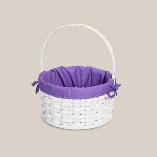 Amish Hand Sewn Liner for Medium Round White Easter Basket