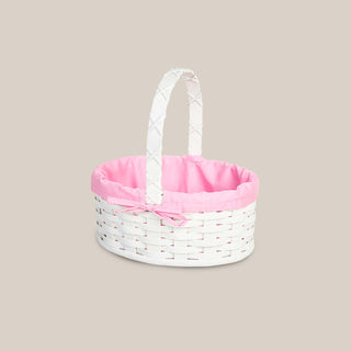 Amish Hand Sewn Liner for Small Oval White Wicker Easter Basket