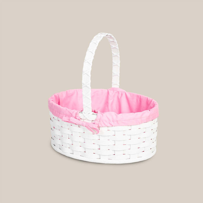 Amish Hand Sewn Liner for Medium Oval White Wicker Easter Basket
