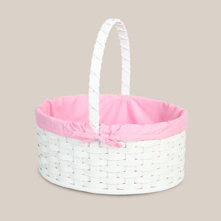 Amish Hand Sewn Liner for Large Oval White Wicker Easter Basket