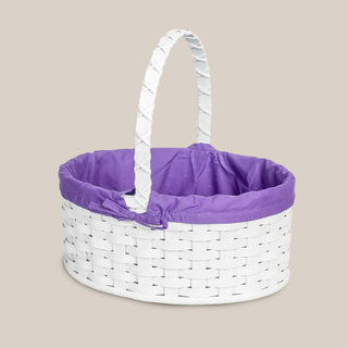 Amish Hand Sewn Liner for Large Oval White Wicker Easter Basket