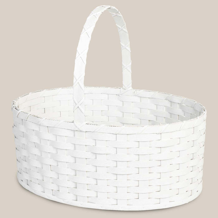 Giant White Easter Basket | Huge Farmhouse Amish Woven Wicker