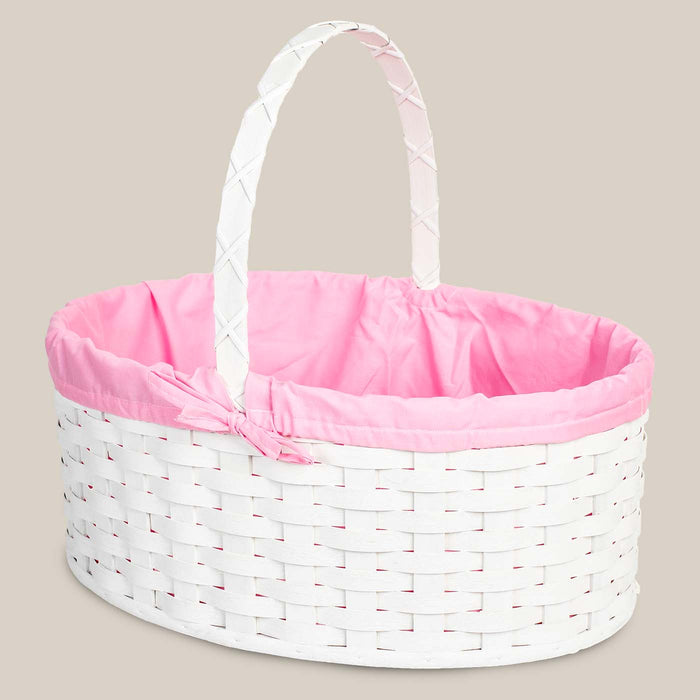 Amish Hand Sewn Liner for Giant Oval White Wicker Easter Basket