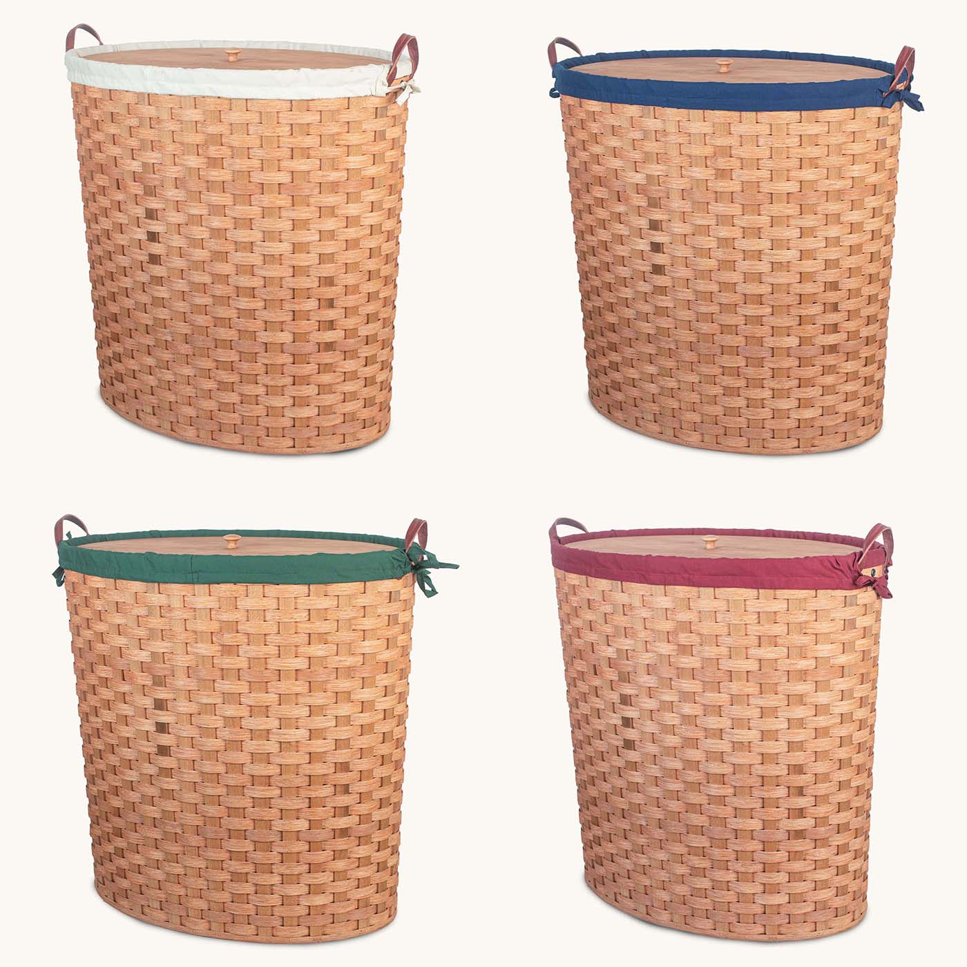 Oval Hamper Liner | Heavy Amish Hand Sewn Cloth Liner