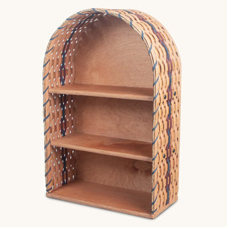Tabletop Shelf Cabinet | Decorative Wicker Countertop Shelf