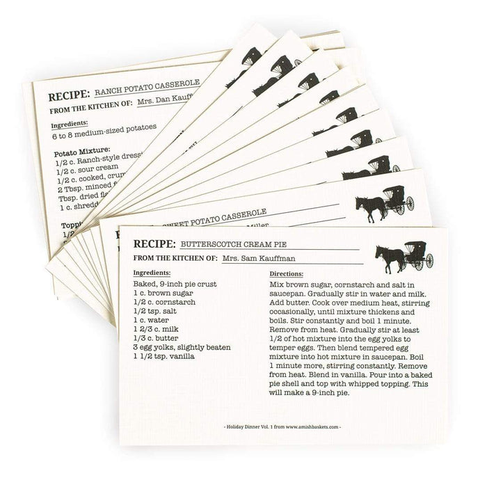 18 Holiday Dinner Amish Recipes (4x6 Inch)