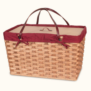 Amish Hand Sewn Liner for Extra-Large Picnic Basket Wine