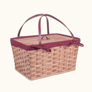 Amish Hand Sewn Liner for Traditional Picnic Basket Wine