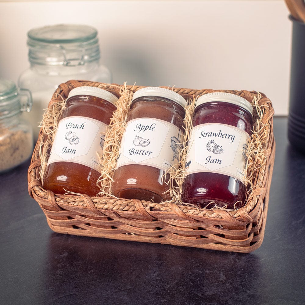 Amish Jam Gift Basket Homemade Jam Basket Gift Set Amish Baskets