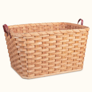 Extra Large Woven Laundry Basket | Vintage Retro Amish Wicker