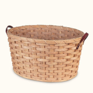 Large Farmhouse Laundry Basket | Decorative Woven Wicker Storage
