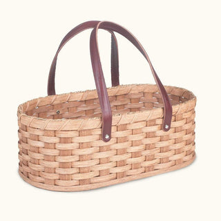 Sewing & Craft Caddy | Portable Amish Wicker Storage Tote Plain