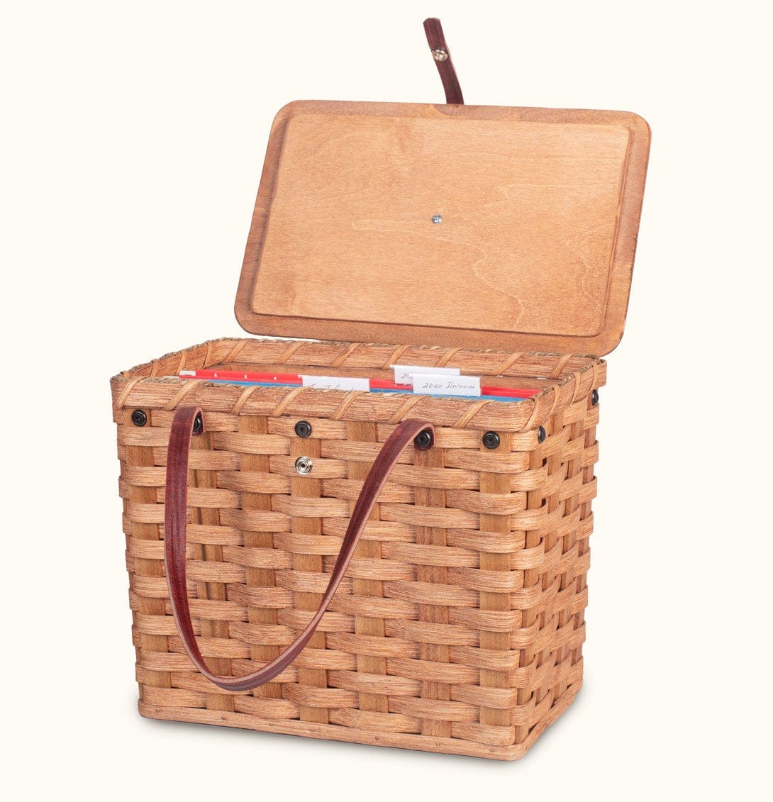 Portable File Organizer | Hanging Folder Storage Tote w/Handles