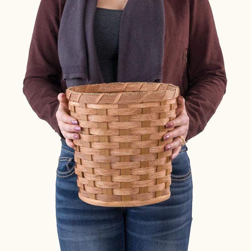 Wicker Waste Basket - 10” Round Amish Woven Wastebasket