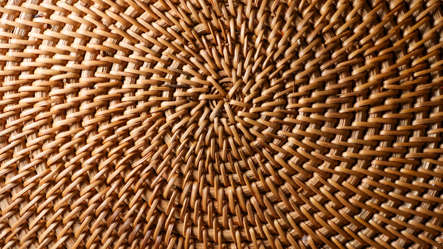 Close Up Of Woven Wicker Texture