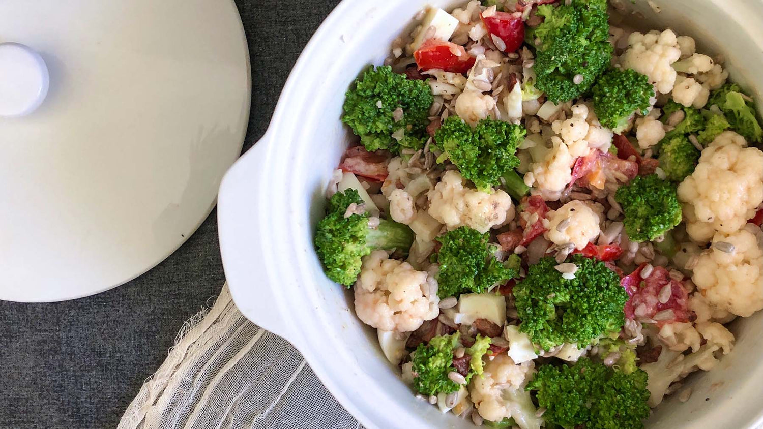 Amish Broccoli Cauliflower Salad