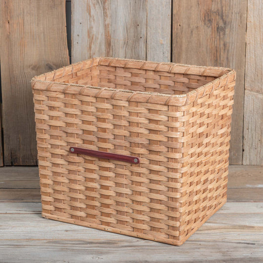 SALE! 17" x 14" x 15" Tall Amish Handmade Rectangle Basket w/Pull Handle