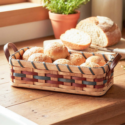 Bread Serving Basket | Amish Wicker Large Bread Basket