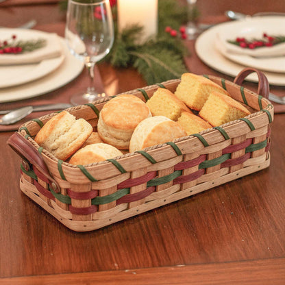 Bread Serving Basket | Amish Wicker Large Bread Basket
