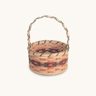 Small Round Easter Basket | Rustic Vintage Amish Woven Wicker
