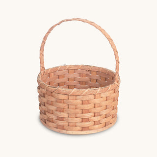 Medium Round Easter Basket | Natural Traditional Amish Woven Wicker