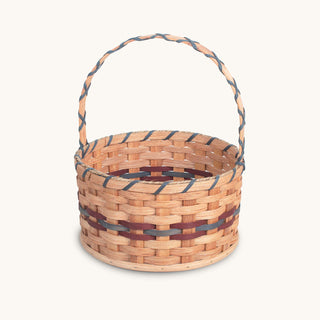 Medium Round Easter Basket | Natural Traditional Amish Woven Wicker