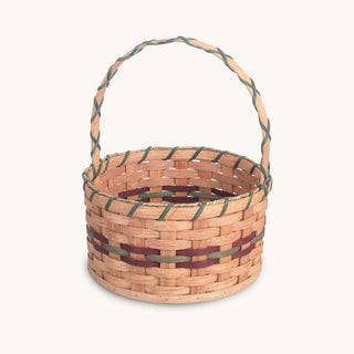 Medium Round Easter Basket | Natural Traditional Amish Woven Wicker