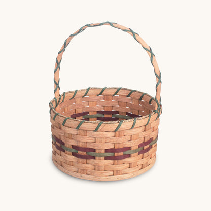 Medium Round Easter Basket | Natural Traditional Amish Woven Wicker