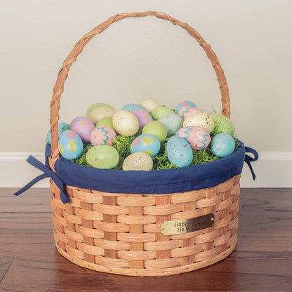 Large Round Easter Basket | Naturnal Heirloom Amish Woven Wicker