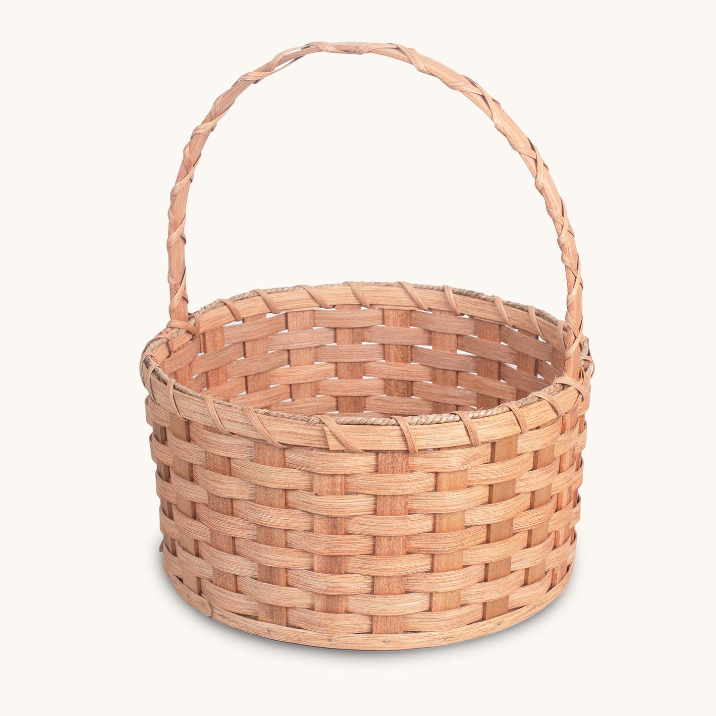 Large Round Easter Basket | Naturnal Heirloom Amish Woven Wicker