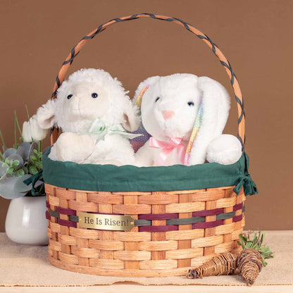 Large Round Easter Basket | Naturnal Heirloom Amish Woven Wicker