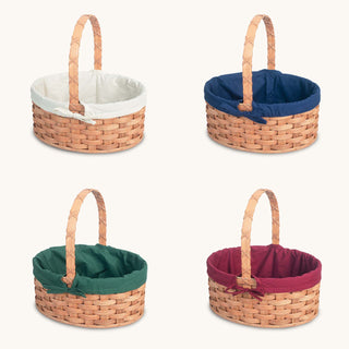 Amish Hand Sewn Liner for Medium Oval Wicker Easter Basket