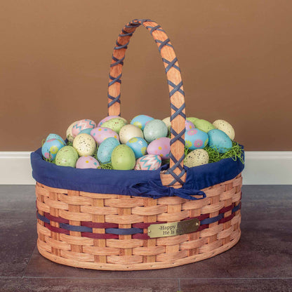 Large Oval Easter Basket | Natural Oversized Amish Woven Wicker