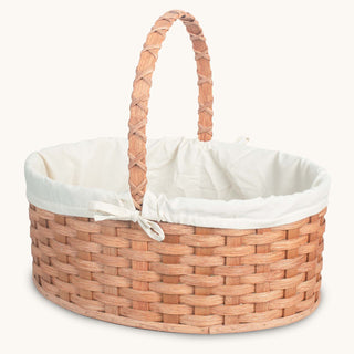 Amish Hand Sewn Liner for Giant Oval Wicker Easter Basket