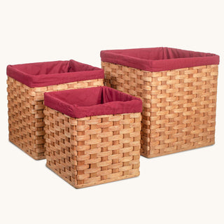 Cloth Liner For 3-Piece Square/Cube Basket Set