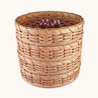 Wooden Communion Tray | Amish Woven Commuinion Cup Holder