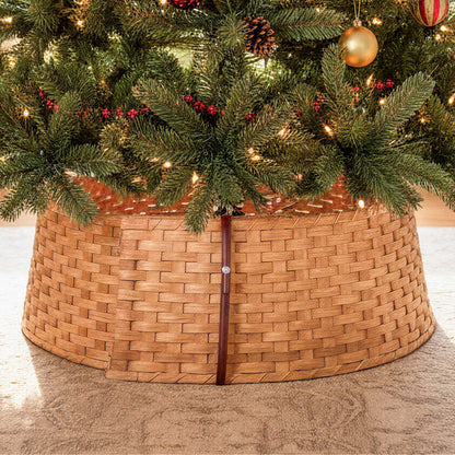 Large Tree Collar | Amish Woven Wicker Basket Christmas Tree Skirt