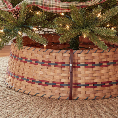 Large Tree Collar | Amish Woven Wicker Basket Christmas Tree Skirt