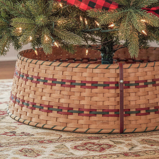 Large Tree Collar | Amish Woven Wicker Basket Christmas Tree Skirt