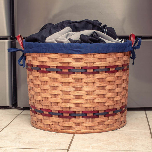 Extra Large Round Basket | Amish Woven Wicker Laundry Basket